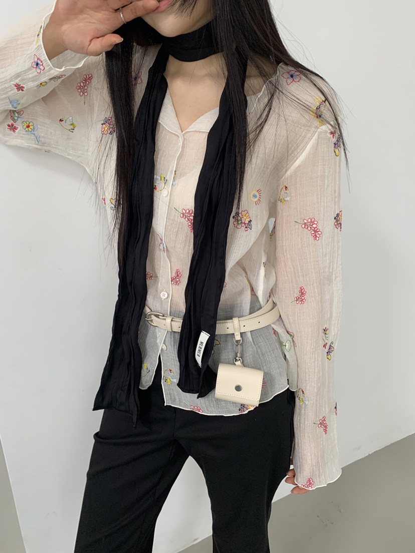 MURMUR韓國東大門代購女裝新款推薦職業休閑時尚襯衫蕾絲衫MURMUR襯衫/蕾絲衫