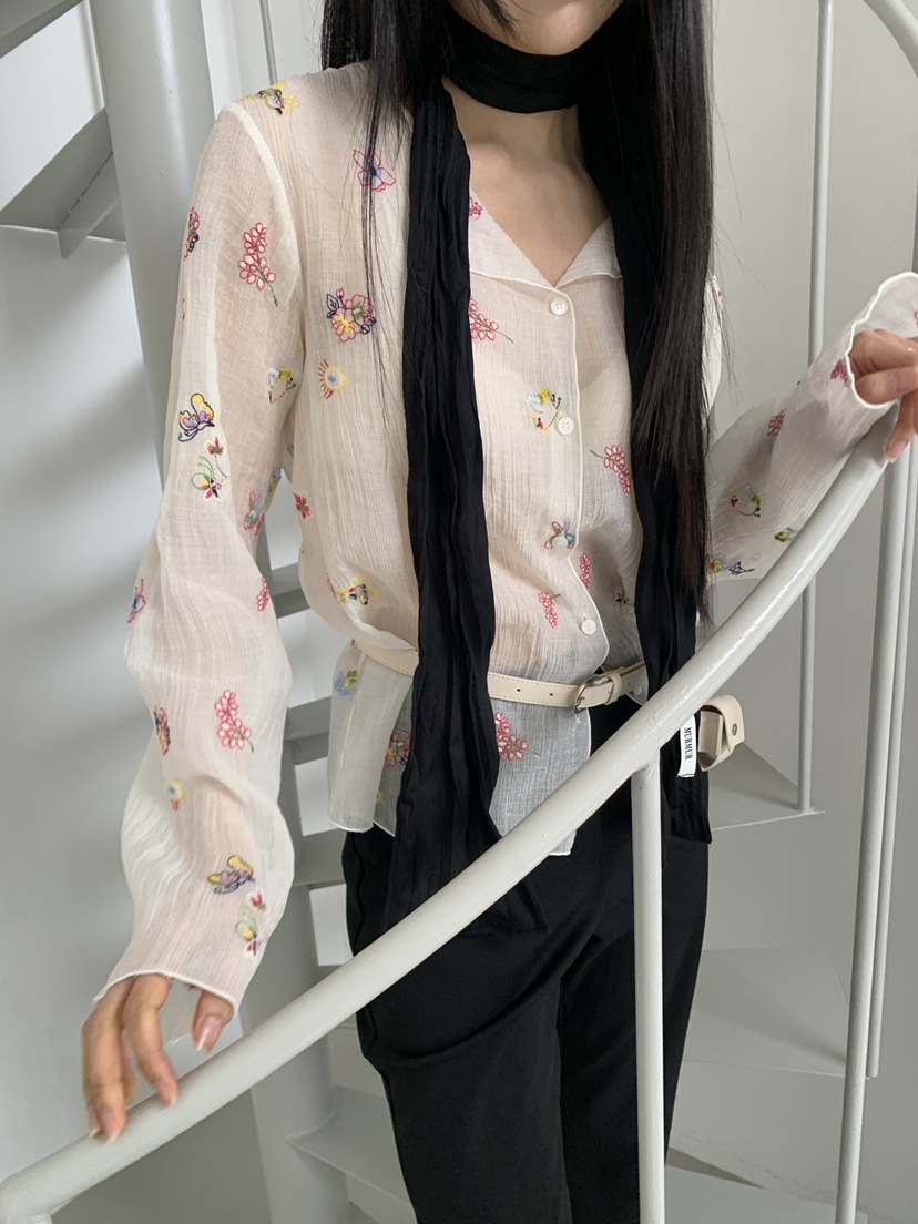 MURMUR韓國東大門代購女裝新款推薦職業休閑時尚襯衫蕾絲衫MURMUR襯衫/蕾絲衫