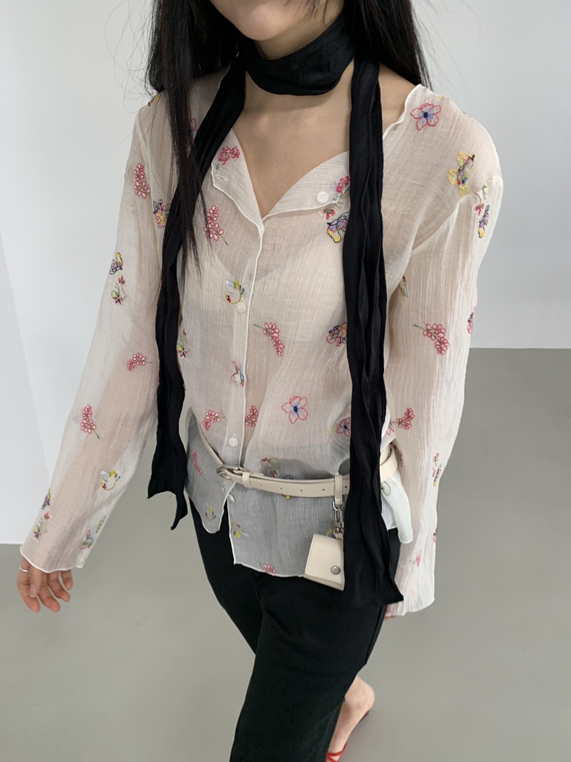 MURMUR韓國東大門代購女裝新款推薦職業休閑時尚襯衫蕾絲衫MURMUR襯衫/蕾絲衫