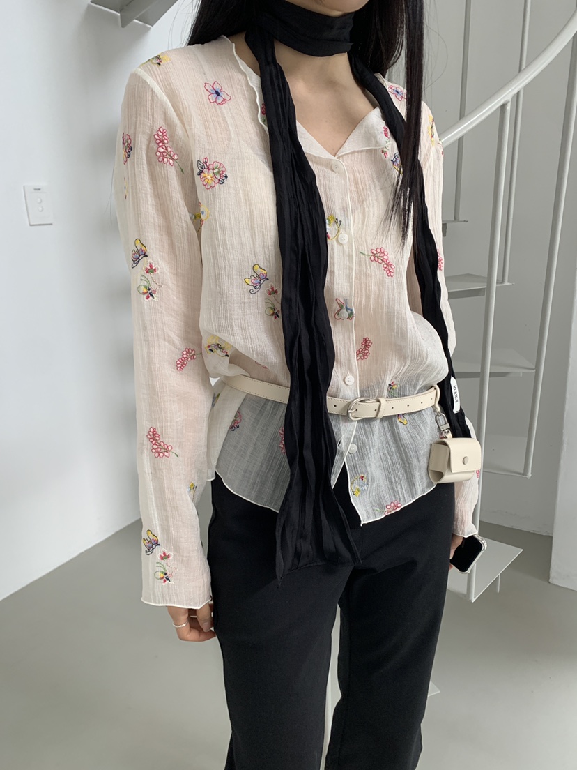 MURMUR韓國東大門代購女裝新款推薦職業休閑時尚襯衫蕾絲衫MURMUR襯衫/蕾絲衫