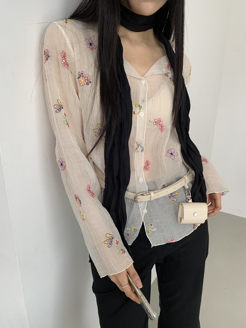 MURMUR韓國東大門代購女裝新款推薦職業休閑時尚襯衫蕾絲衫MURMUR襯衫/蕾絲衫