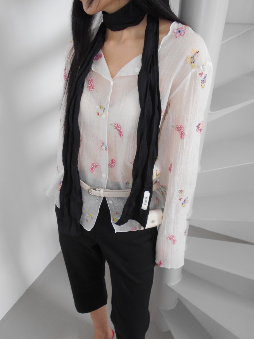 MURMUR韓國東大門代購女裝新款推薦職業休閑時尚襯衫蕾絲衫MURMUR襯衫/蕾絲衫