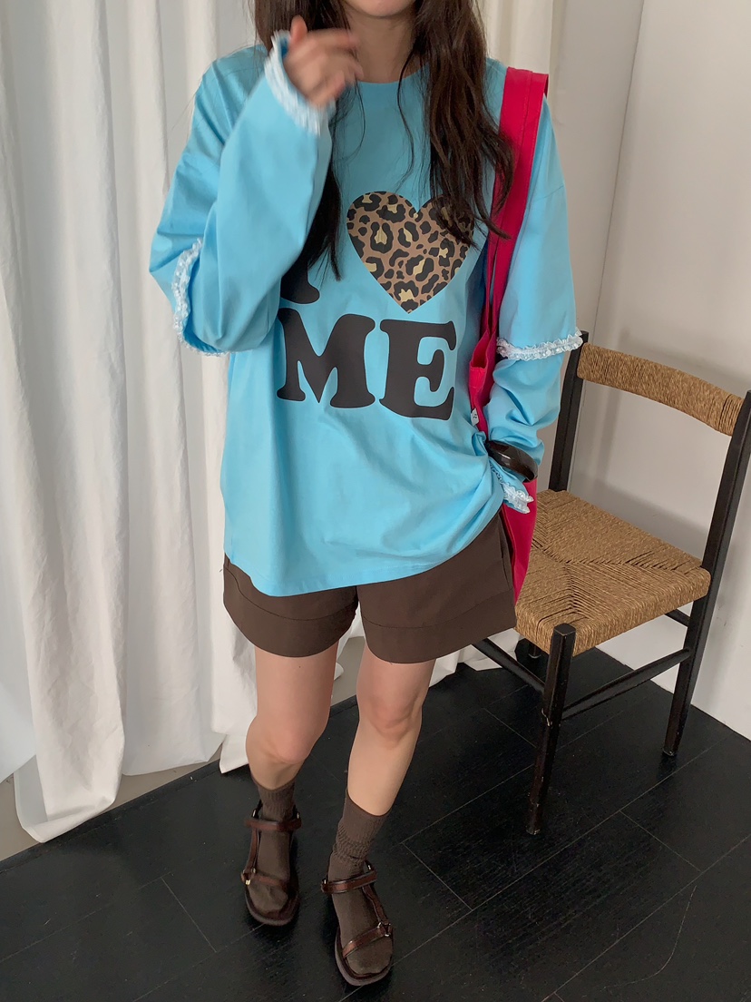 CAMEL-P韓國直郵女士新品休閑長袖T恤Came_l 家長袖T恤