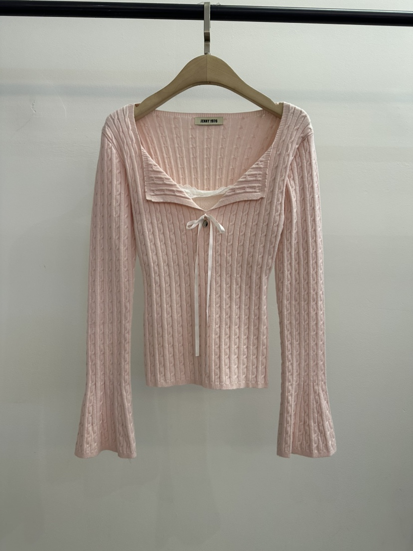 JENNY 1976韓國直郵女士新品熱賣26春夏推薦針織衫奶油色JENNY 1976針織衫圖色2