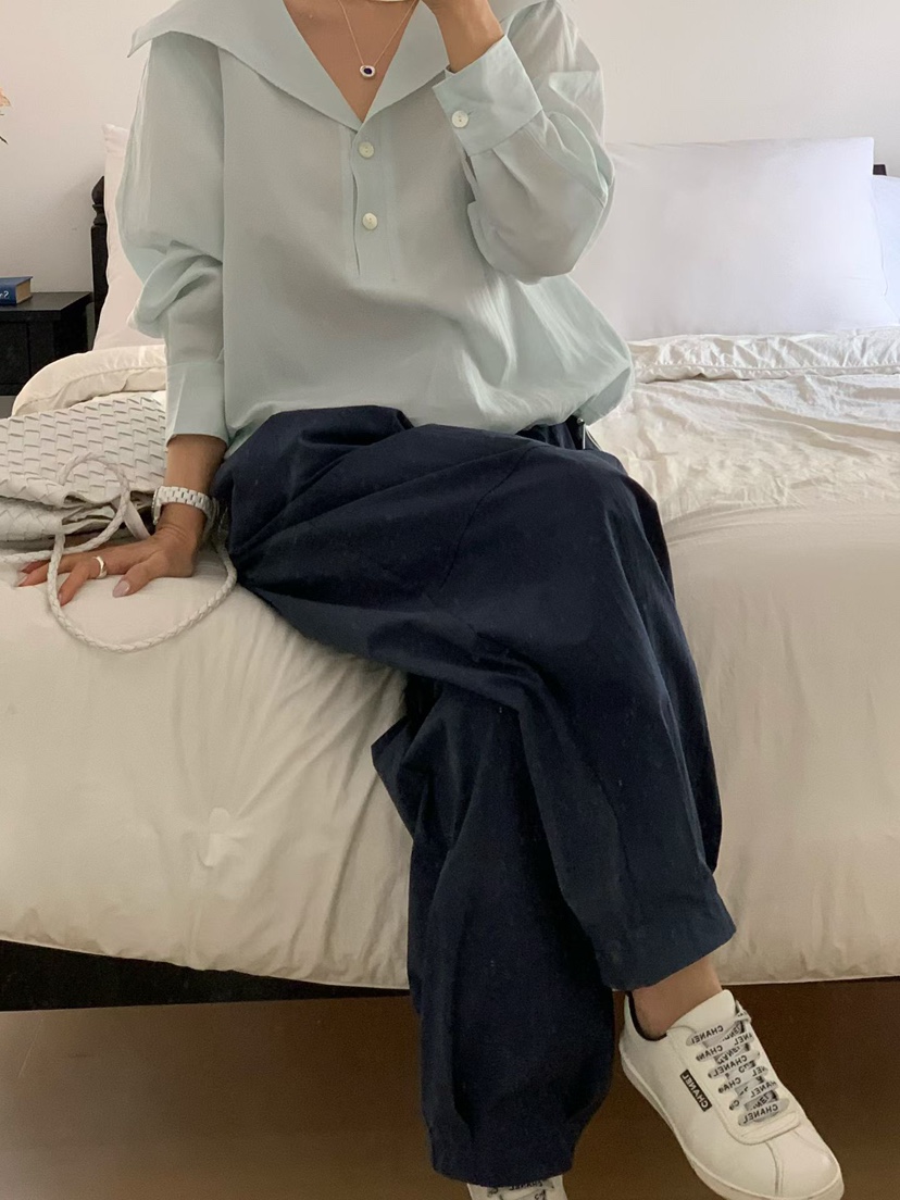 LA CREME韓國直郵女士新品熱賣26春夏人氣推薦襯衫蕾絲衫LA CREME襯衫/蕾絲衫