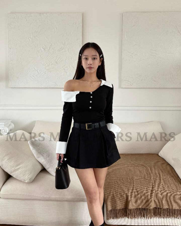 mars韓國直郵實拍女裝新款時尚推薦熱賣26春夏休閑長袖T恤mars長袖T恤