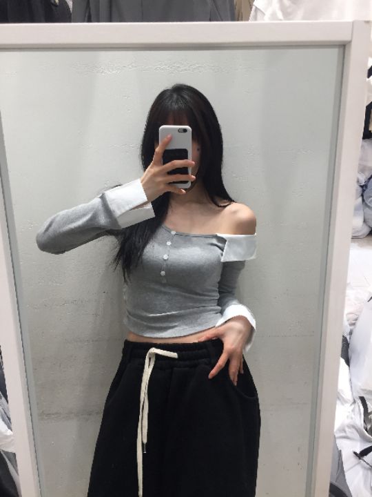 mars韓國直郵實拍女裝新款時尚推薦熱賣26春夏休閑長袖T恤mars長袖T恤圖色2