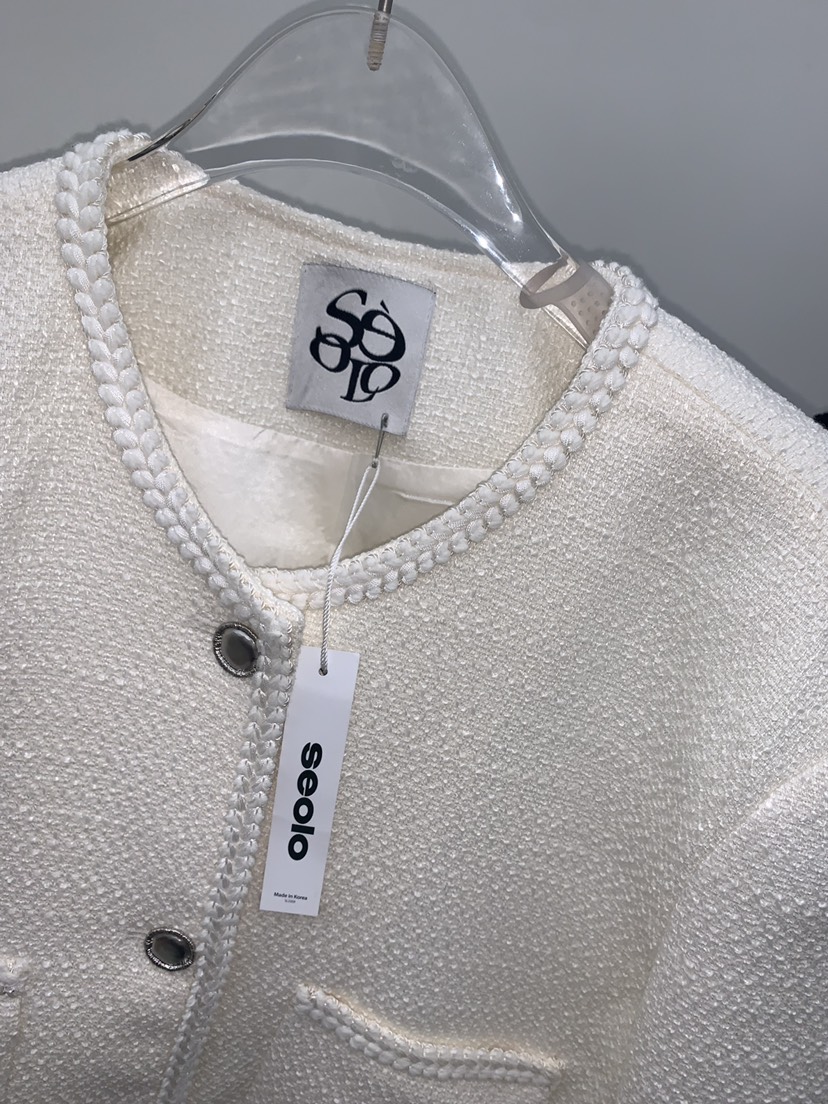 SEOLO韓國直郵實拍女裝新品26春夏熱賣休閑時尚夾克粗花呢Seolo seoul夾克