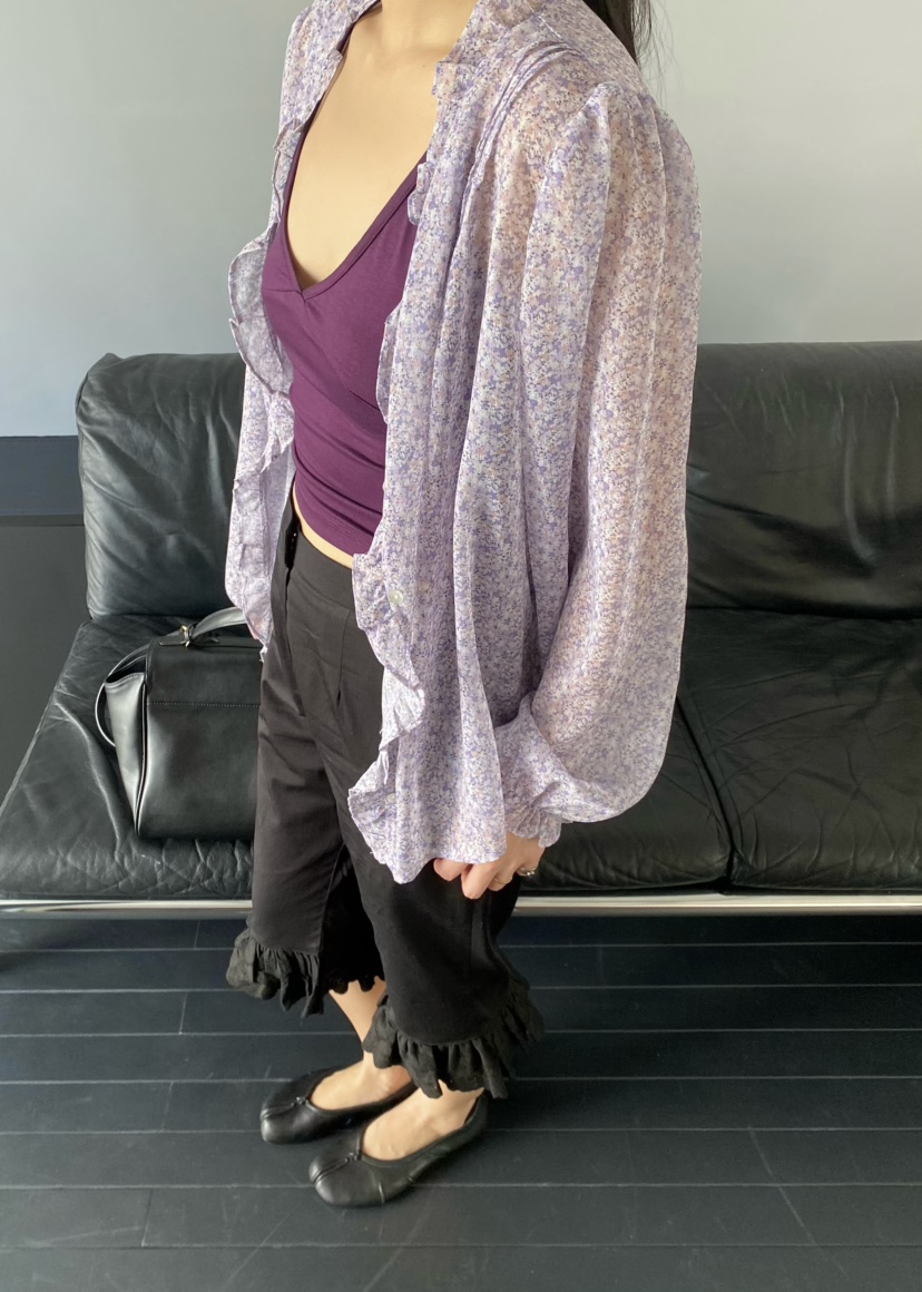 OUPPT韓國直郵女裝新款推薦人氣休閑26春夏時尚襯衫蕾絲衫OUPPT襯衫/蕾絲衫