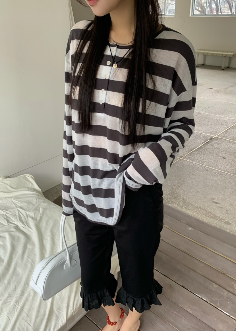 OUPPT韓國東大門代購女裝新款人氣26春夏職業時尚長袖T恤OUPPT長袖T恤圖色1