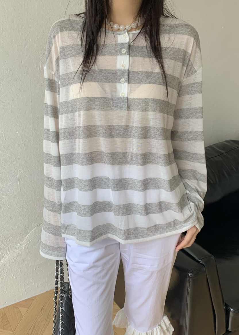 OUPPT韓國東大門代購女裝新款人氣26春夏職業時尚長袖T恤OUPPT長袖T恤圖色2