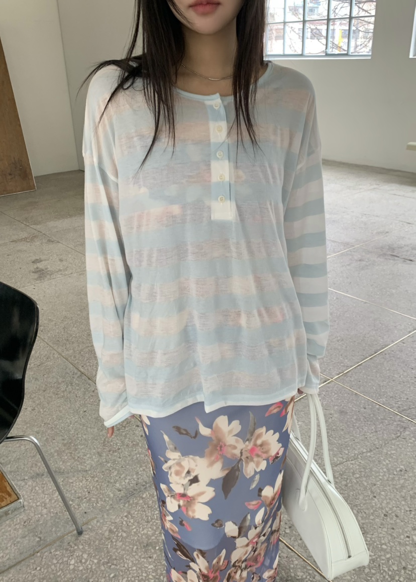 OUPPT韓國東大門代購女裝新款人氣26春夏職業時尚長袖T恤OUPPT長袖T恤圖色3