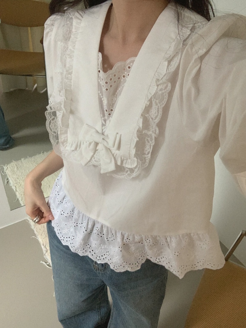 MOSMOS韓國東大門直郵女士新品職業26春夏熱賣襯衫蕾絲衫MOSMOS襯衫/蕾絲衫