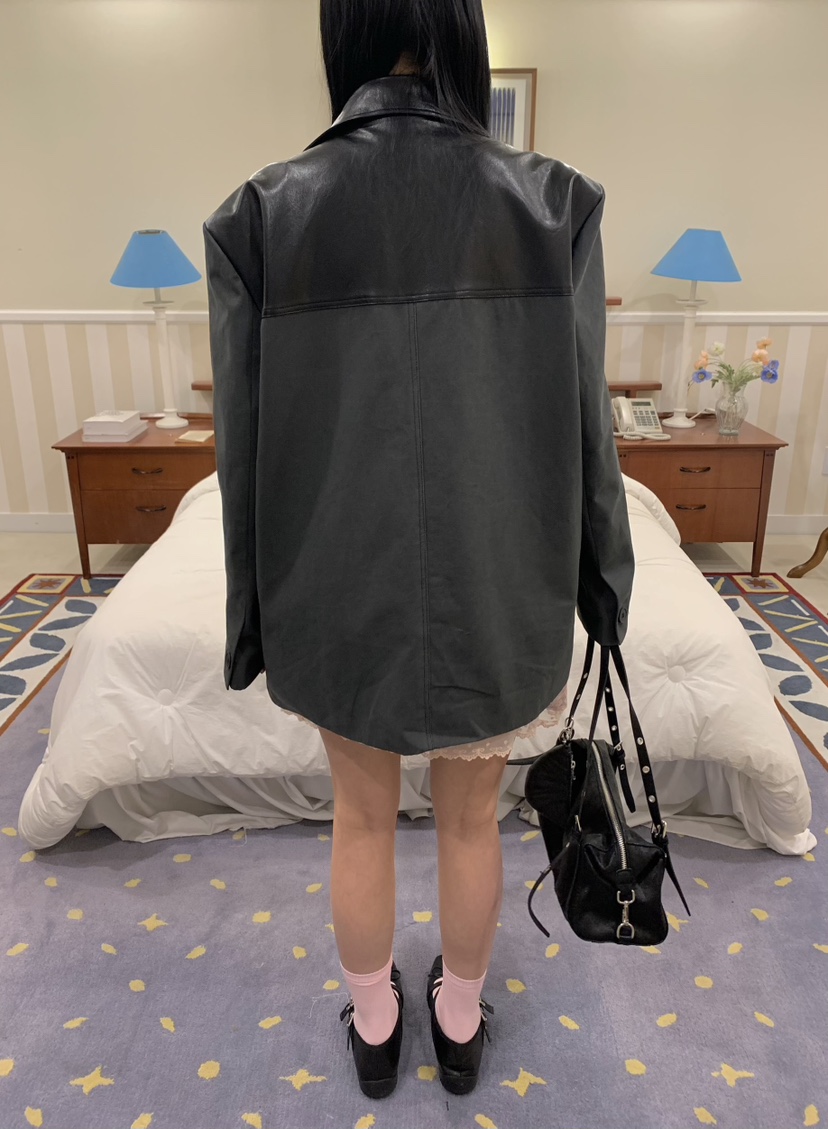 SEOLO韓國東大門直郵女士新款推薦熱賣人氣職業26春夏夾克皮革Seolo seoul夾克