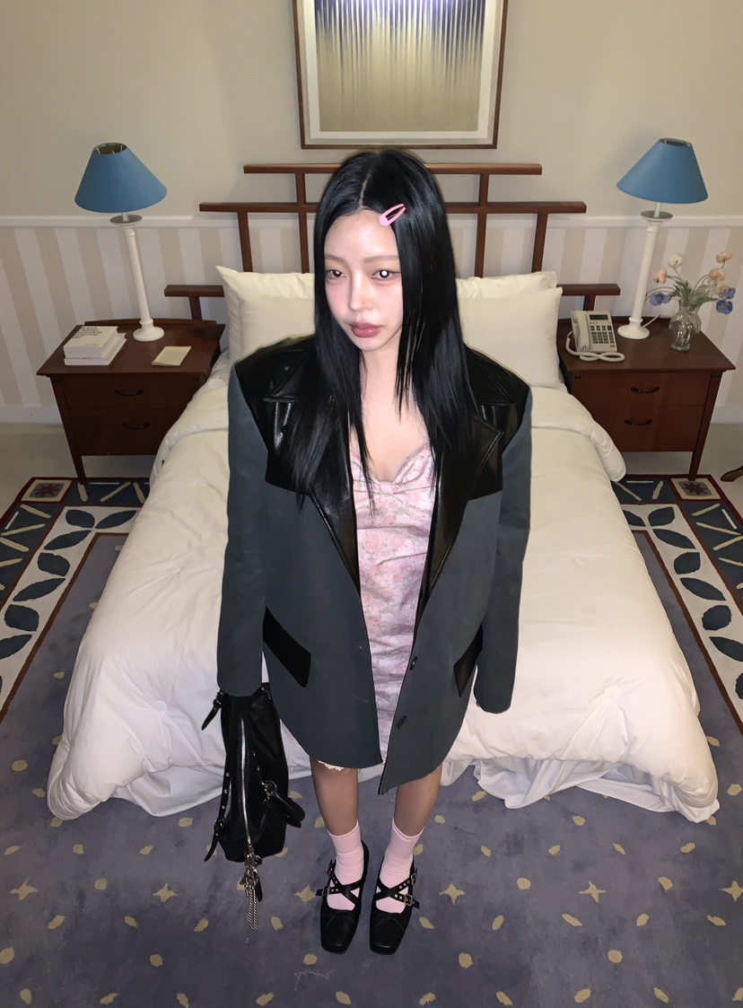 SEOLO韓國東大門直郵女士新款推薦熱賣人氣職業26春夏夾克皮革Seolo seoul夾克圖色1