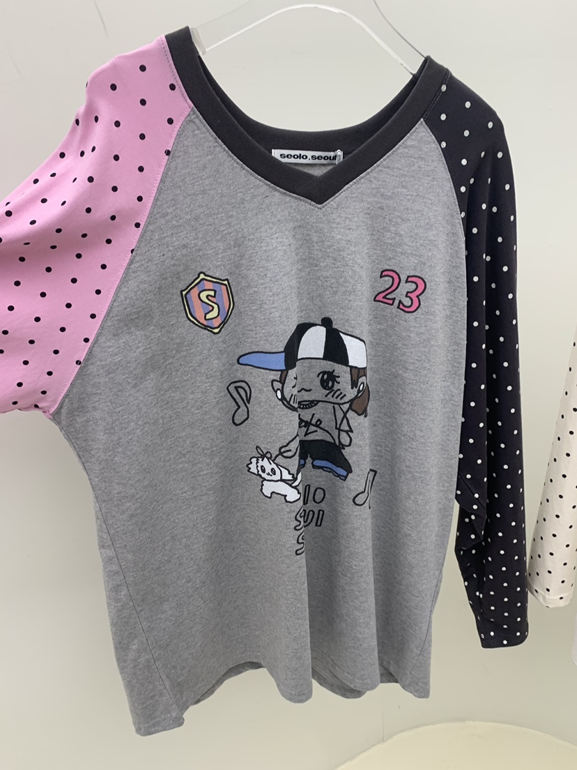 SEOLO韓國代購女士新款推薦人氣休閑26春夏熱賣職業長袖T恤Seolo seoul長袖T恤