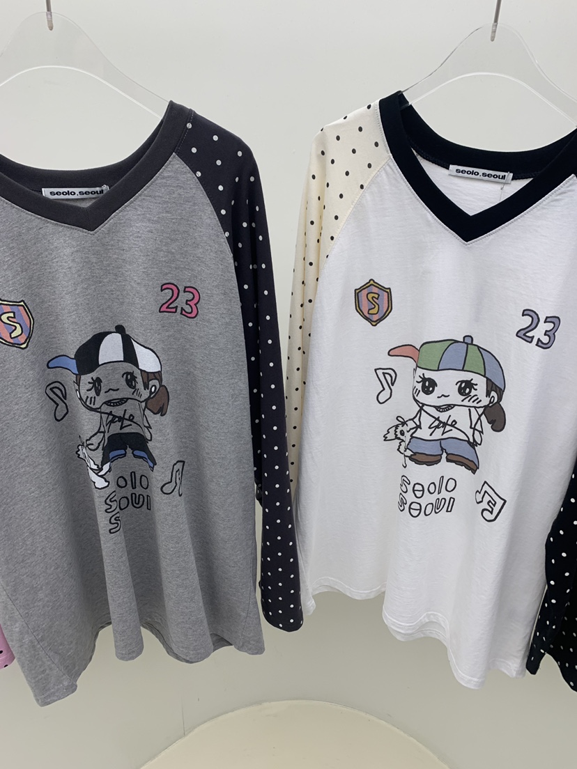 SEOLO韓國代購女士新款推薦人氣休閑26春夏熱賣職業長袖T恤Seolo seoul長袖T恤
