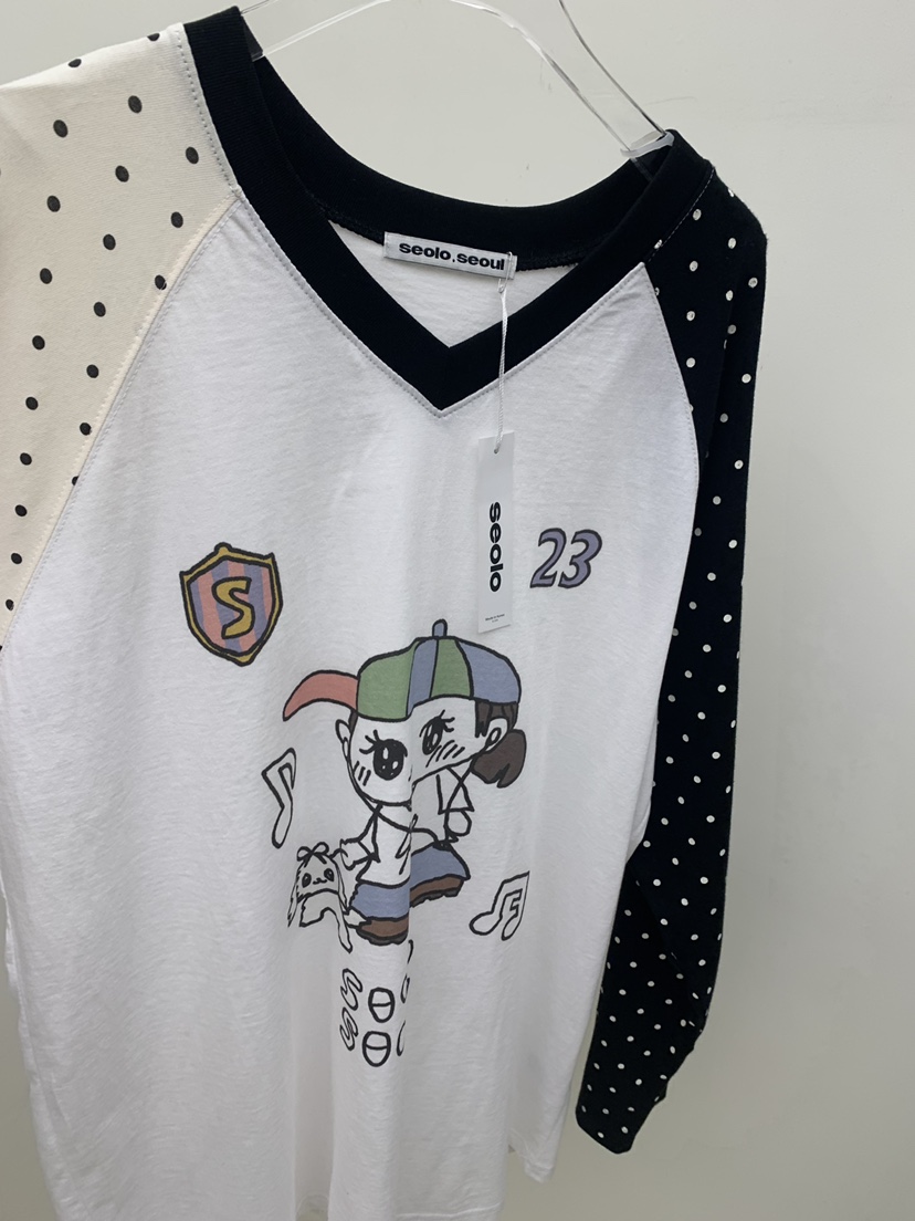 SEOLO韓國代購女士新款推薦人氣休閑26春夏熱賣職業長袖T恤Seolo seoul長袖T恤