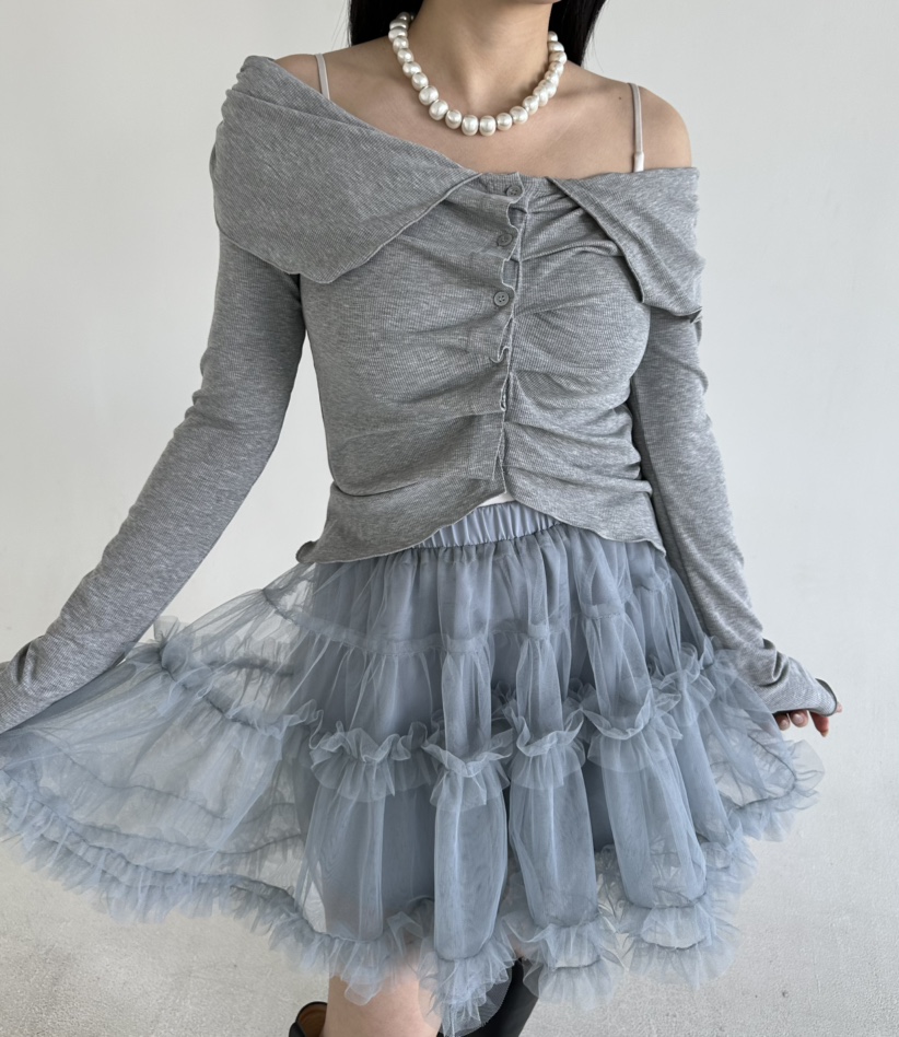 JENNY 1976韓國東大門代購女士新品時尚職業長袖T恤露肩JENNY 1976長袖T恤