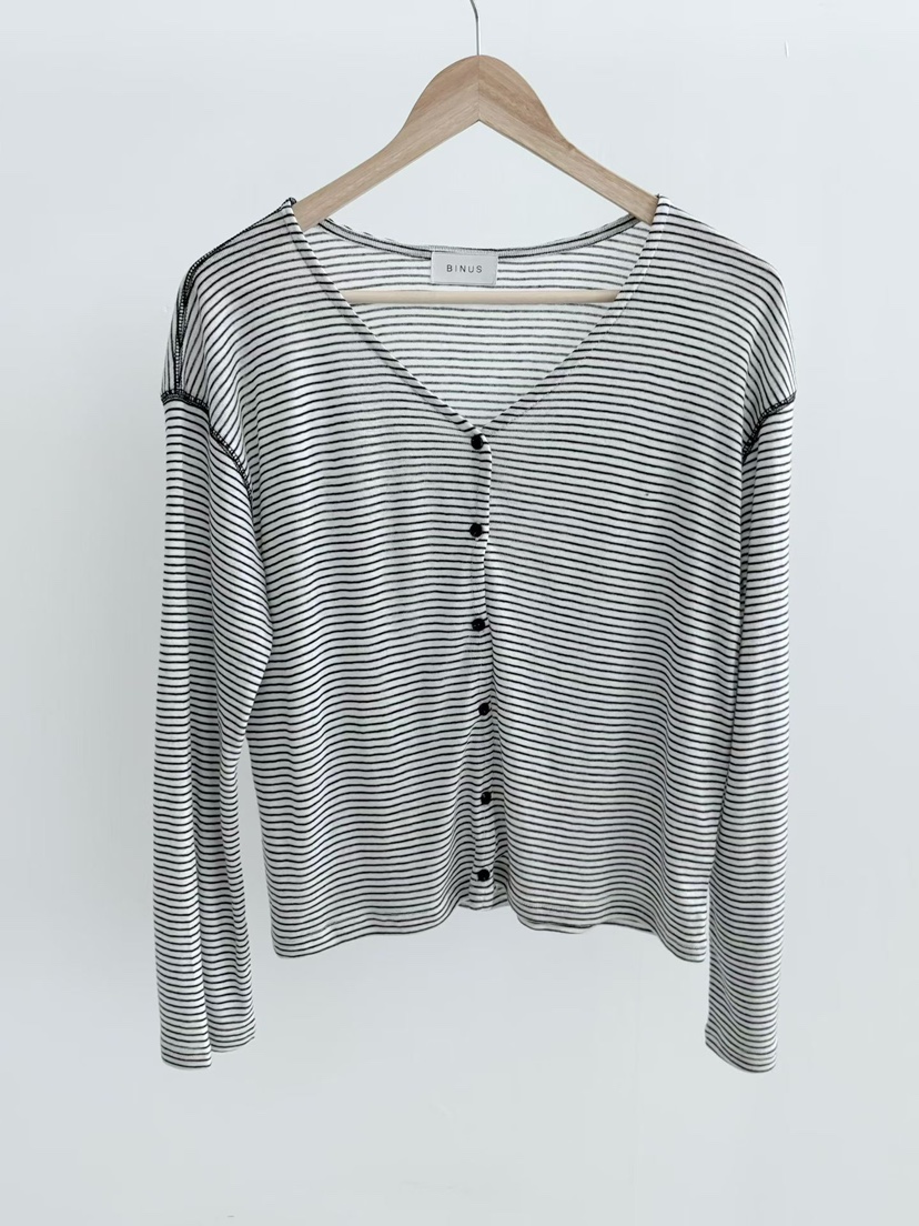 BINUS韓國東大門代購女裝新品休閑時尚職業長袖T恤開襟衫BINUS長袖T恤圖色2