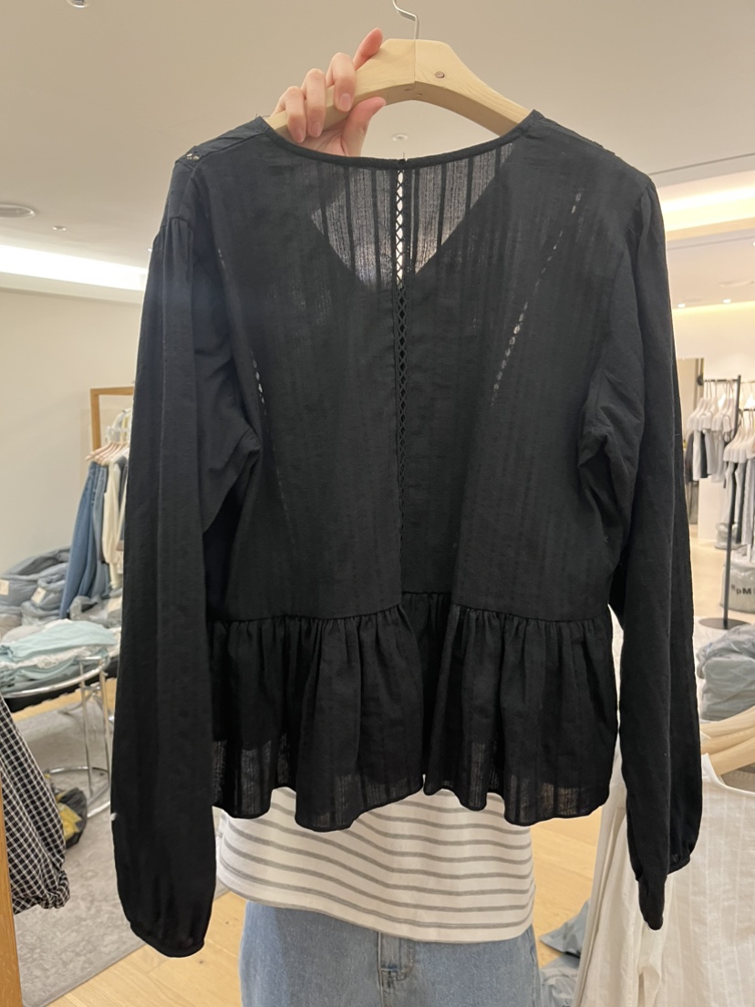 TIZZI韓國直郵女裝新款熱賣人氣26春夏休閑職業襯衫蕾絲衫TIZZI襯衫/蕾絲衫