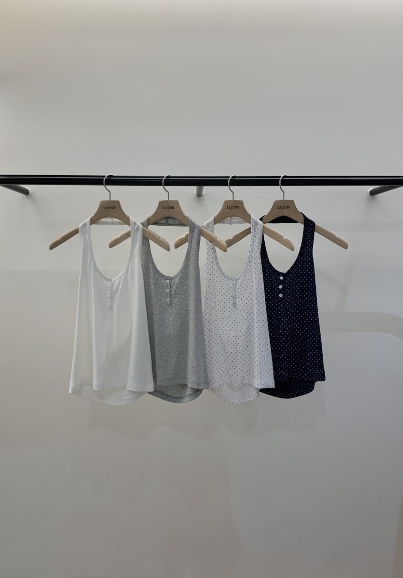 LA CREME韓國代購女裝新品休閑熱賣時尚人氣26春夏吊帶背心LA CREME吊帶/背心