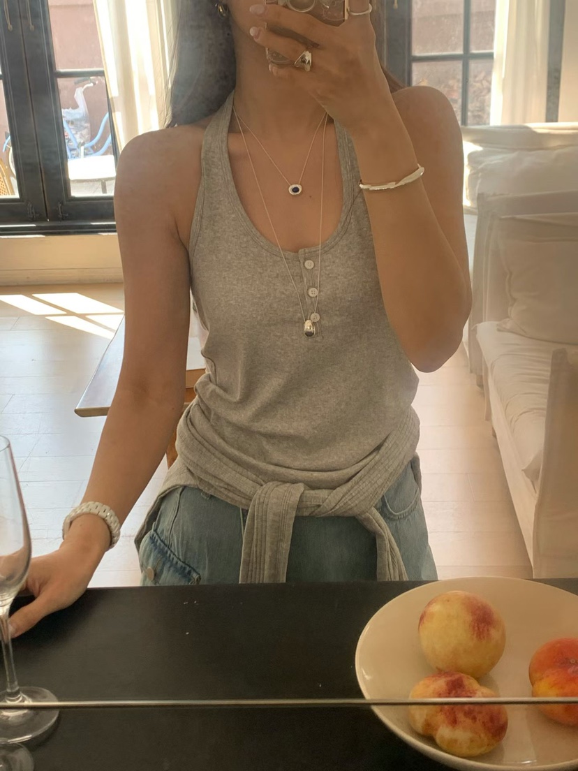 LA CREME韓國代購女裝新品休閑熱賣時尚人氣26春夏吊帶背心LA CREME吊帶/背心