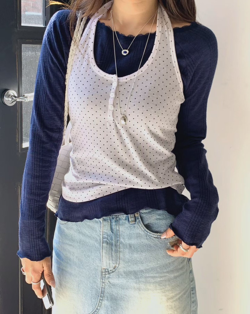 LA CREME韓國代購女裝新品休閑熱賣時尚人氣26春夏吊帶背心LA CREME吊帶/背心