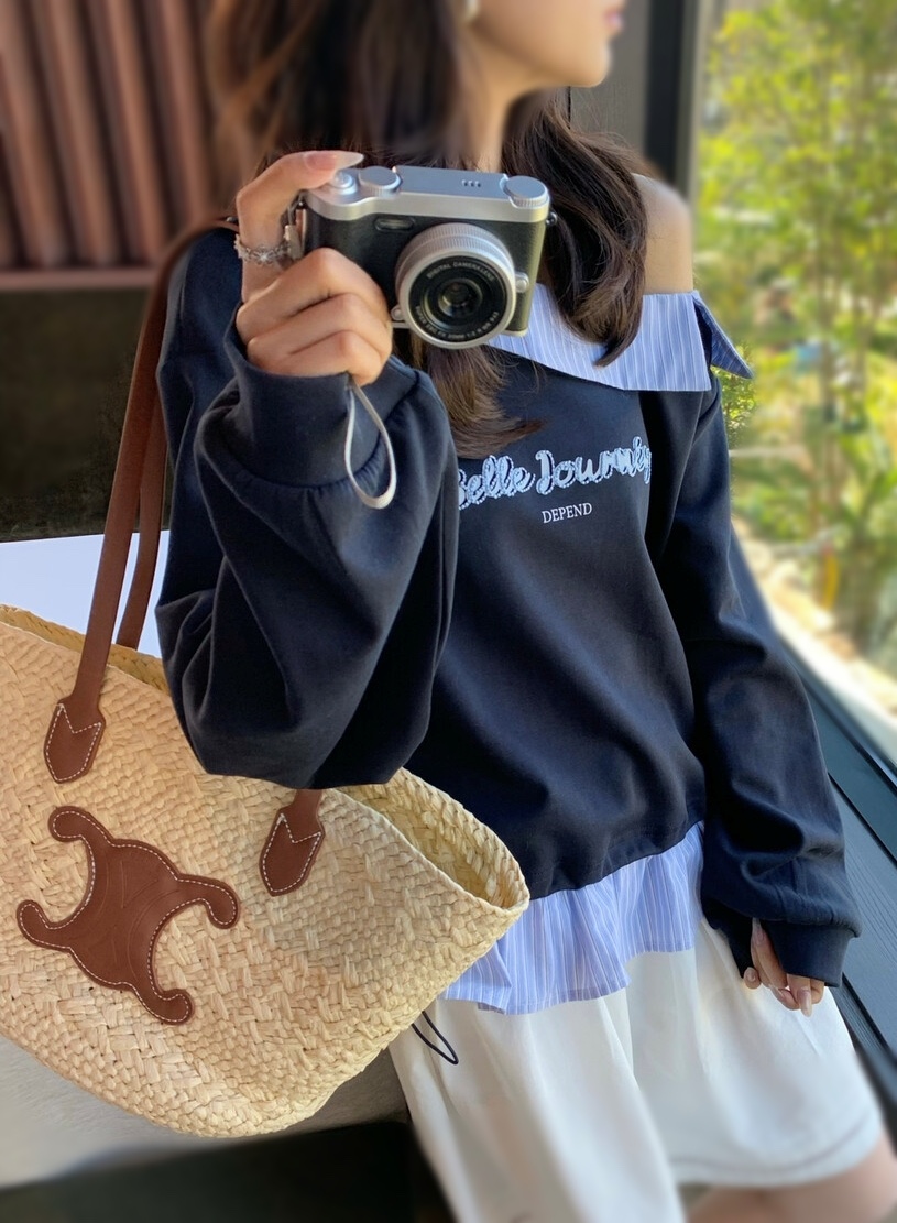 OLA韓國直郵實拍女士新品時尚人氣推薦休閑26春夏衛衣假兩件mellor/OLA衛衣