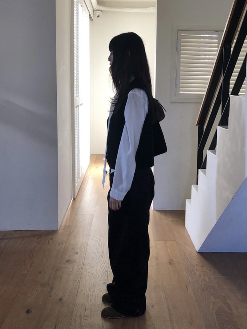 WOOD韓國代購女士新款26春夏熱賣人氣時尚推薦休閑馬甲麂皮WOOD馬甲