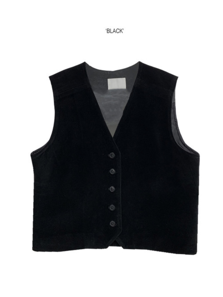 WOOD韓國代購女士新款26春夏熱賣人氣時尚推薦休閑馬甲麂皮WOOD馬甲圖色2