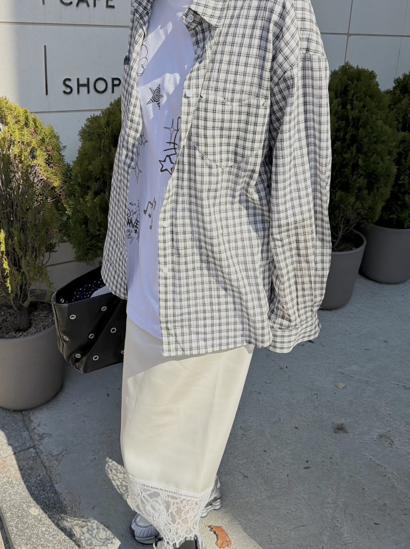 THE LINE-Q韓國直郵實拍女士新品休閑熱賣時尚襯衫蕾絲衫THE LINE-Q襯衫/蕾絲衫