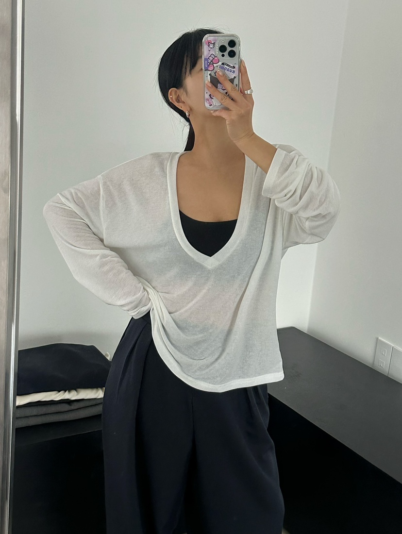 BYRING韓國東大門代購女士新品職業人氣休閑推薦時尚長袖T恤BYRING長袖T恤圖色1