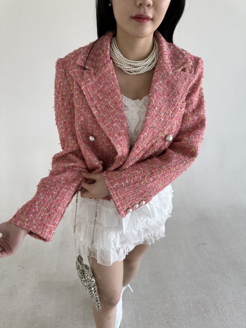 JENNY 1976韓國直郵女士新品26春夏時尚推薦熱賣夾克粗花呢JENNY 1976夾克