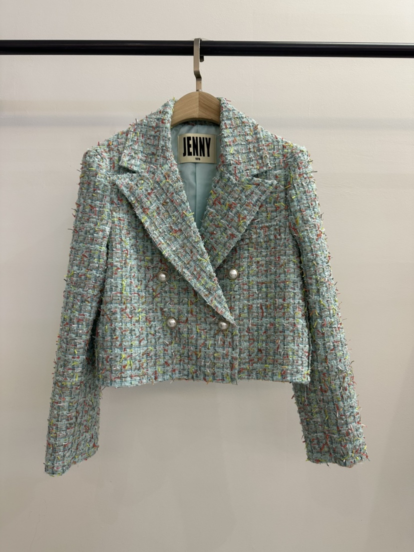JENNY 1976韓國直郵女士新品26春夏時尚推薦熱賣夾克粗花呢JENNY 1976夾克圖色1