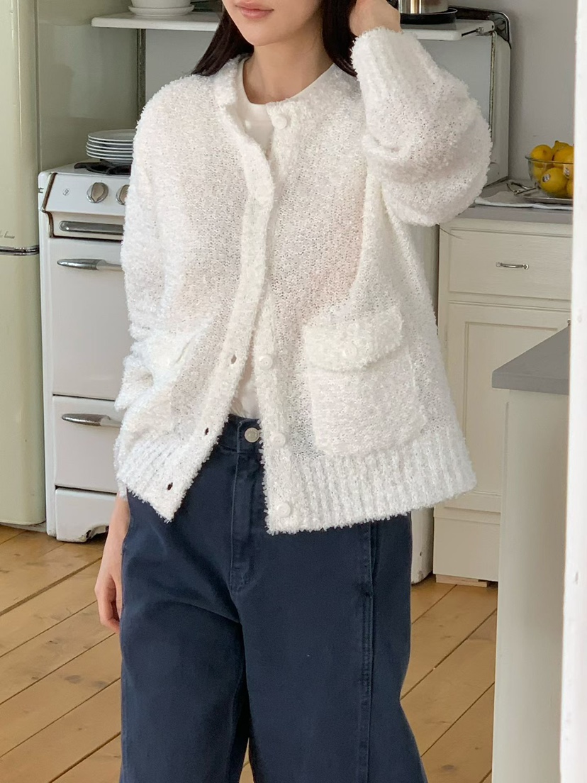 BINUS韓國東大門直郵女士新品26春夏熱賣職業休閑針織衫開衫BINUS針織衫圖色1