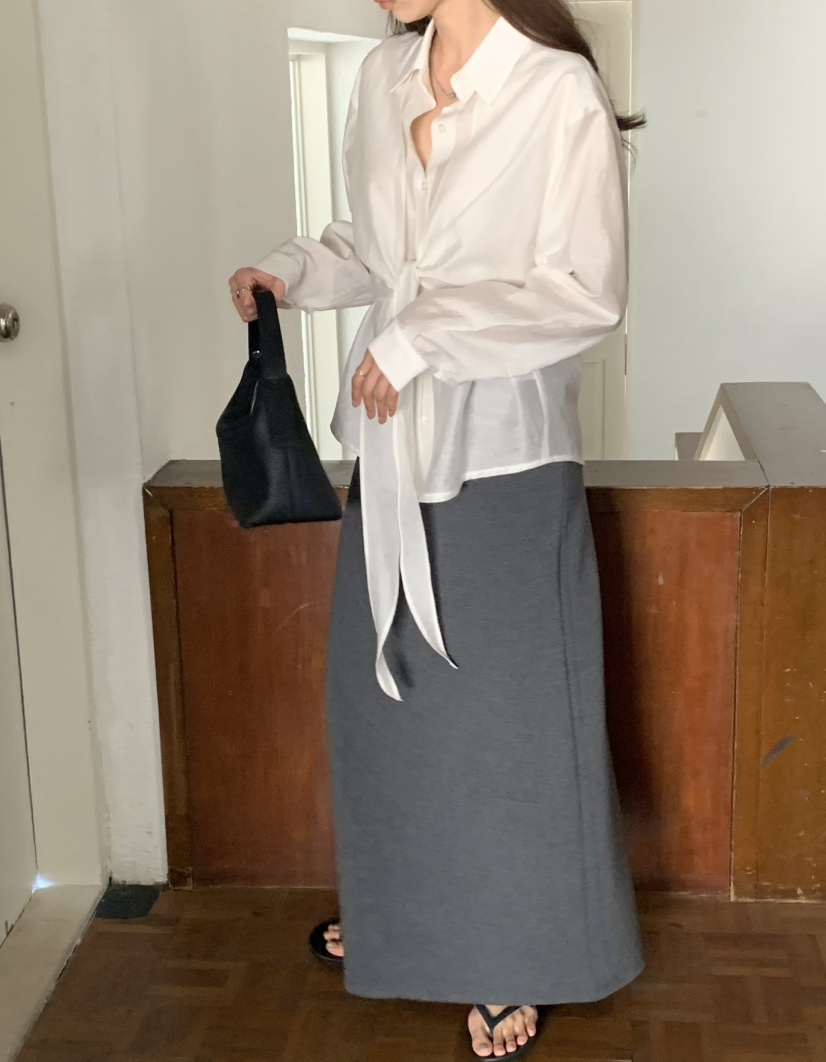 NOTICE韓國東大門直郵女裝新品26春夏人氣襯衫蕾絲衫系帶NOTICE襯衫/蕾絲衫