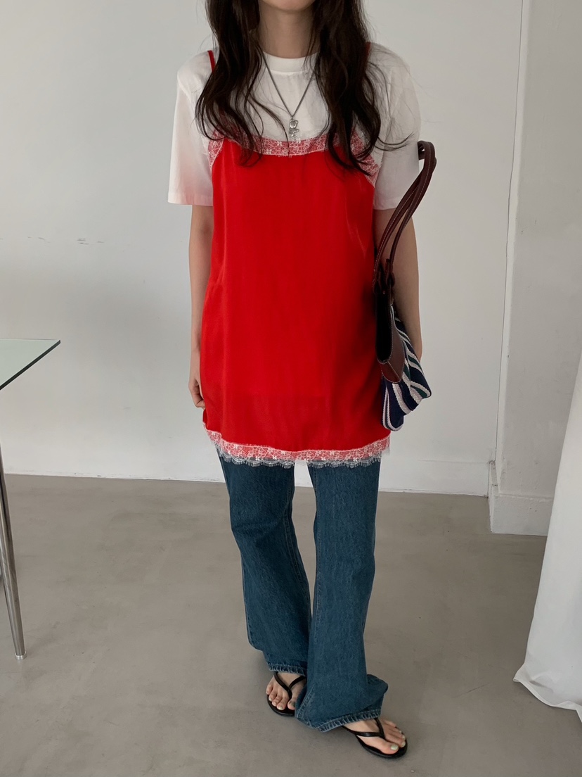 CAMEL-P韓國東大門代購女裝新款人氣吊帶背心蕾絲緞面Came_l 家吊帶/背心