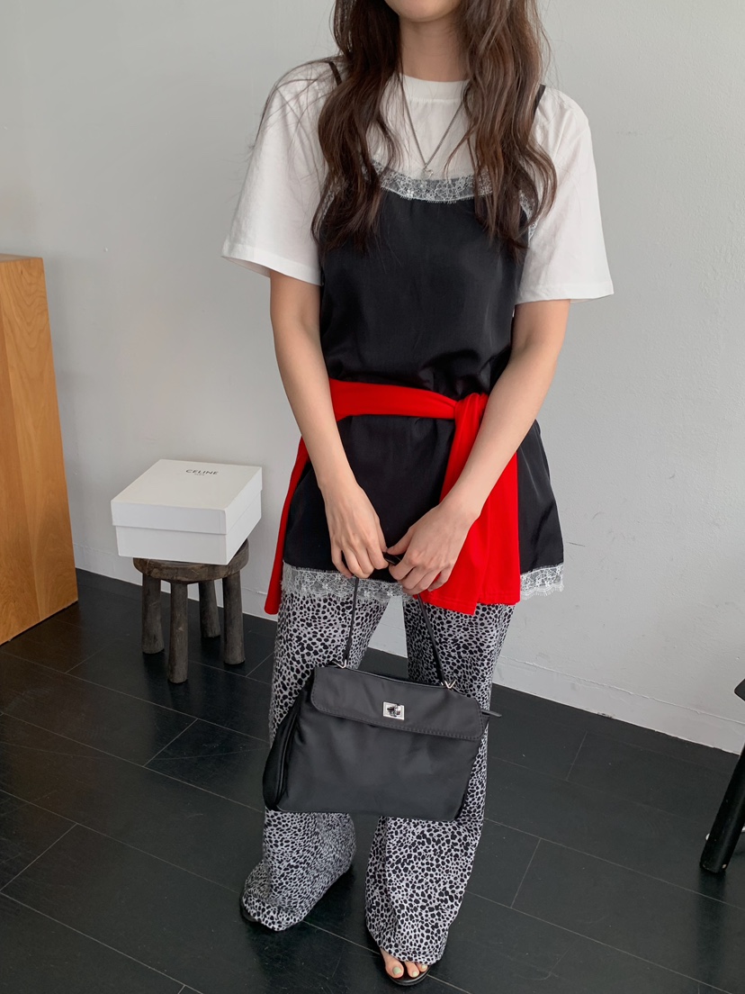 CAMEL-P韓國東大門代購女裝新款人氣吊帶背心蕾絲緞面Came_l 家吊帶/背心