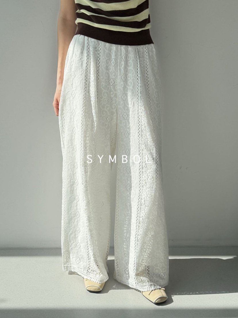 SYMBOL韓國直郵女士新款時尚推薦休閑職業26春夏休閑褲刺繡SYMBOL休閑褲圖色1