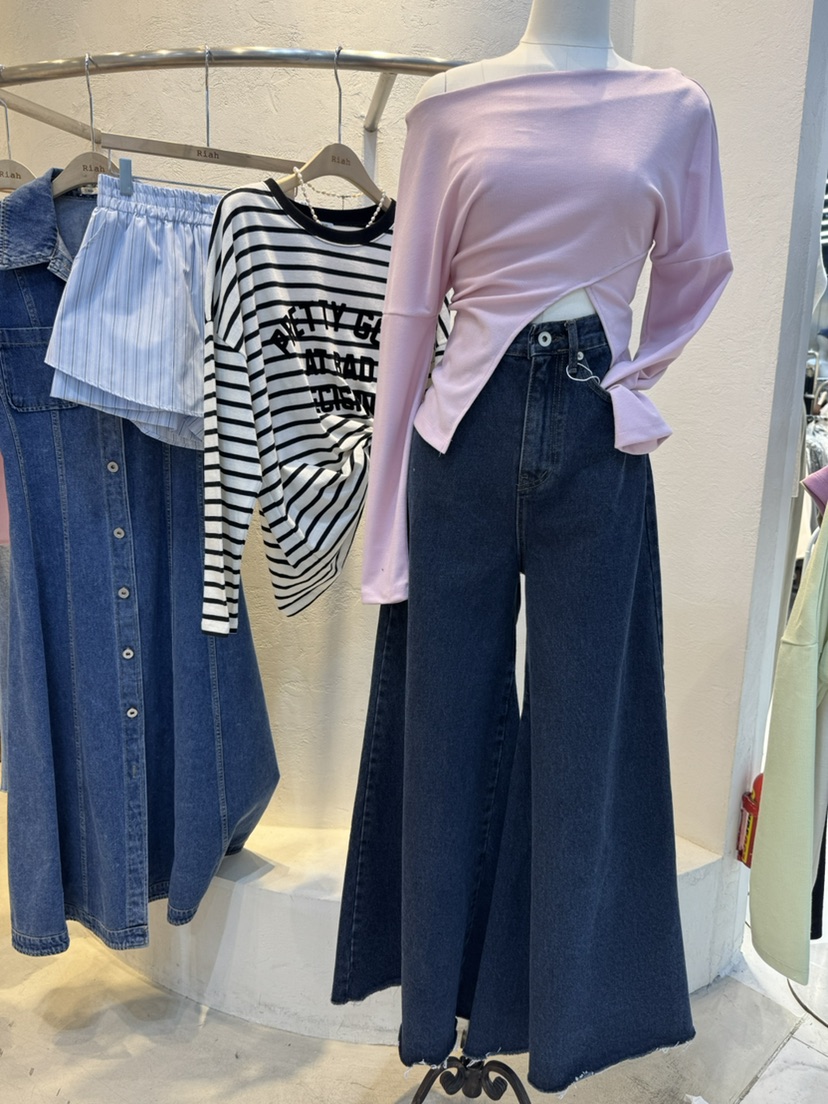 RIAH韓國東大門直郵女士新款時尚熱賣26春夏休閑推薦長袖T恤RIAH長袖T恤