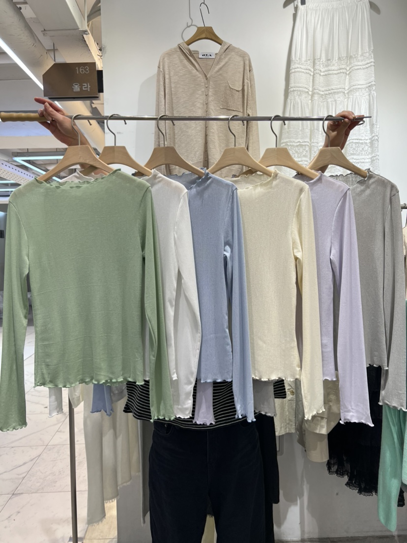 OLA韓國代購女裝新款時尚26春夏熱賣職業休閑推薦長袖T恤mellor/OLA長袖T恤