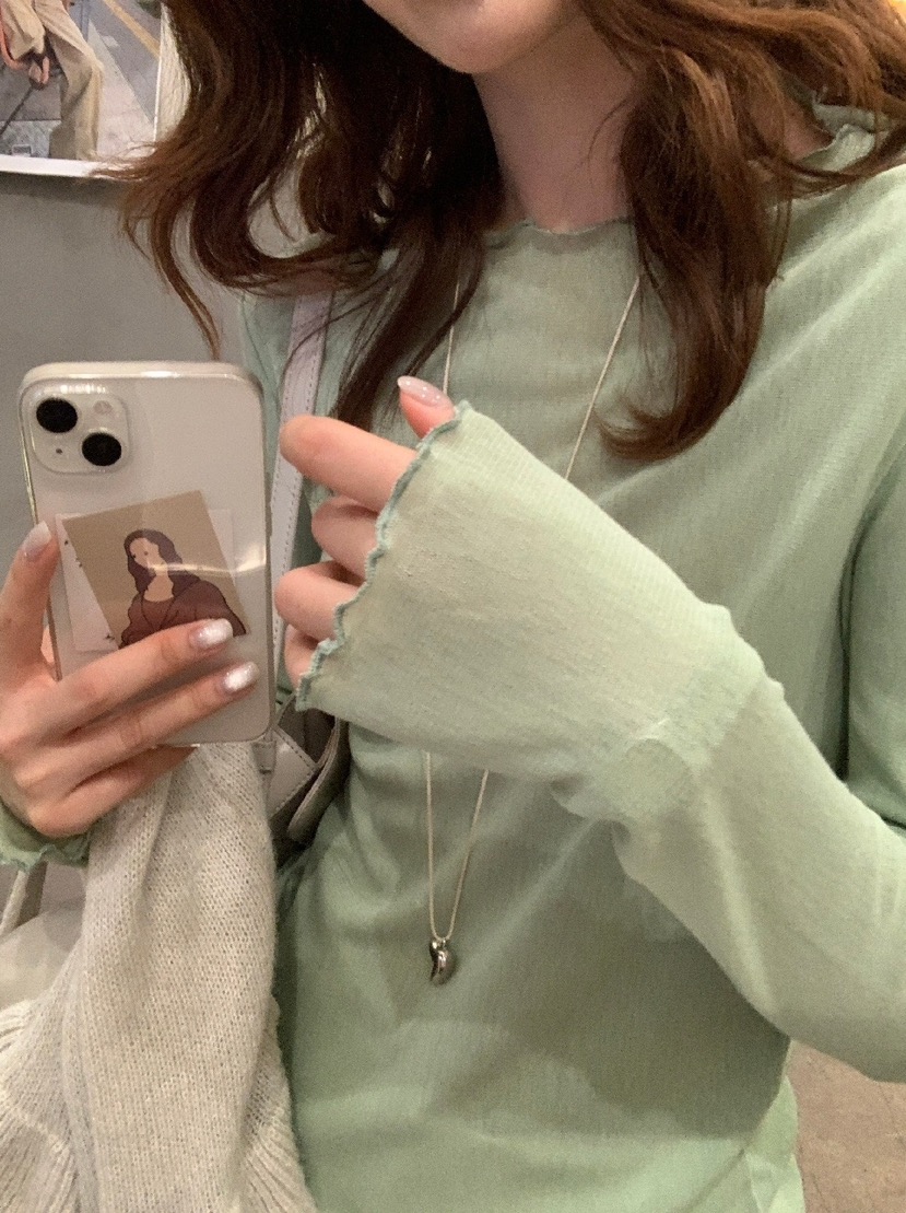 OLA韓國代購女裝新款時尚26春夏熱賣職業休閑推薦長袖T恤mellor/OLA長袖T恤