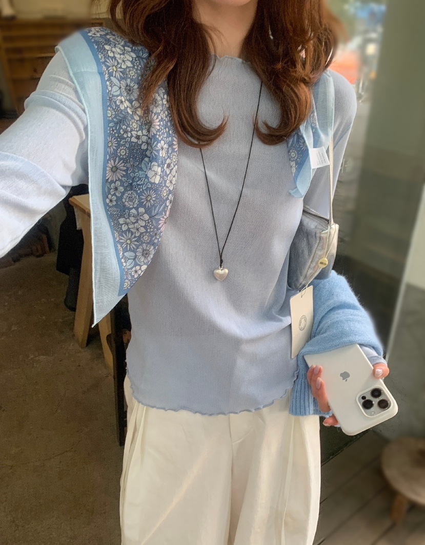 OLA韓國代購女裝新款時尚26春夏熱賣職業休閑推薦長袖T恤mellor/OLA長袖T恤