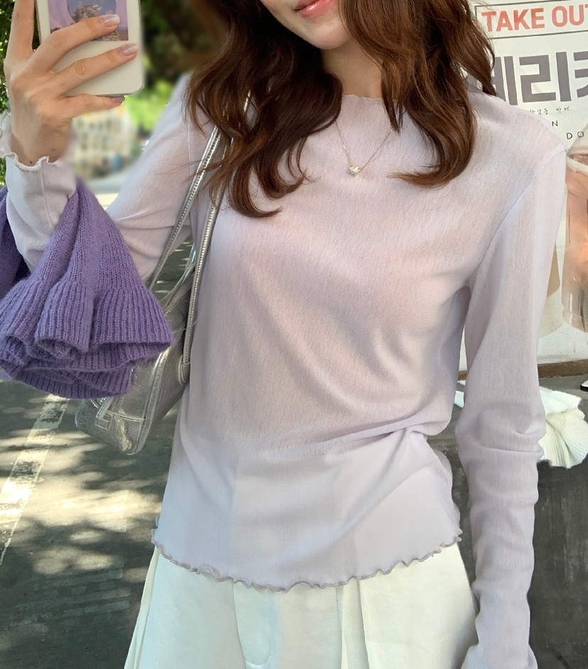 OLA韓國代購女裝新款時尚26春夏熱賣職業休閑推薦長袖T恤mellor/OLA長袖T恤