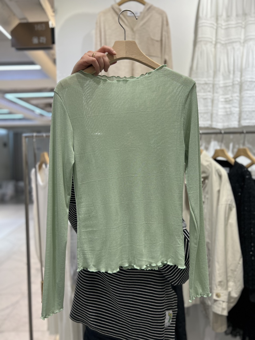 OLA韓國代購女裝新款時尚26春夏熱賣職業休閑推薦長袖T恤mellor/OLA長袖T恤圖色1