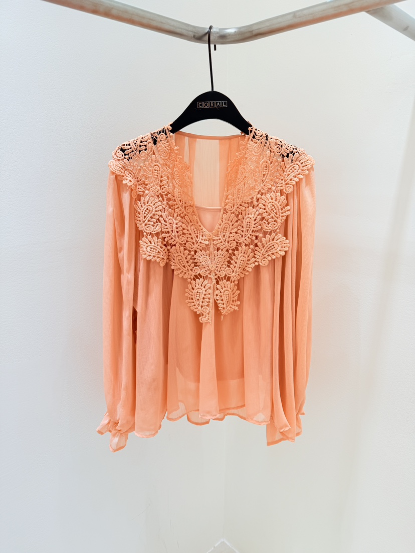 CORAL韓國東大門代購女士新款推薦職業26春夏休閑襯衫蕾絲衫CORAL襯衫/蕾絲衫圖色2