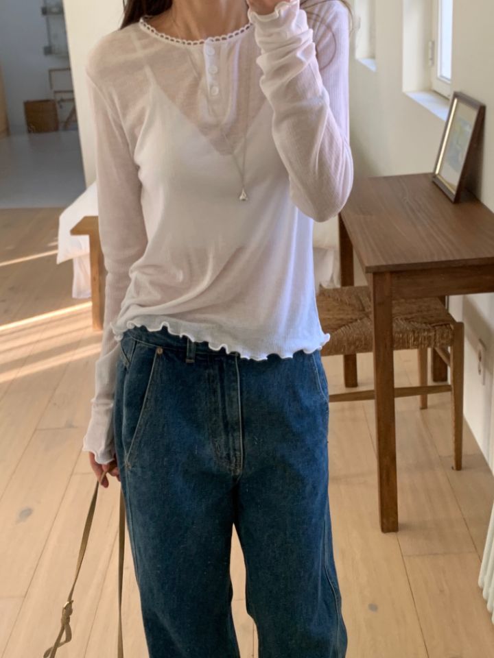 KOMOREBI韓國代購女裝新款休閑職業熱賣推薦26春夏長袖T恤KOMOREBI長袖T恤