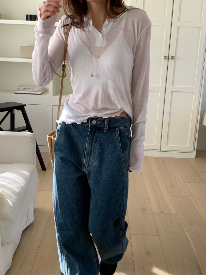 KOMOREBI韓國代購女裝新款休閑職業熱賣推薦26春夏長袖T恤KOMOREBI長袖T恤