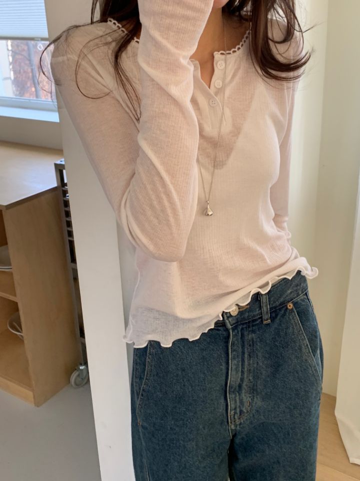 KOMOREBI韓國代購女裝新款休閑職業熱賣推薦26春夏長袖T恤KOMOREBI長袖T恤圖色2